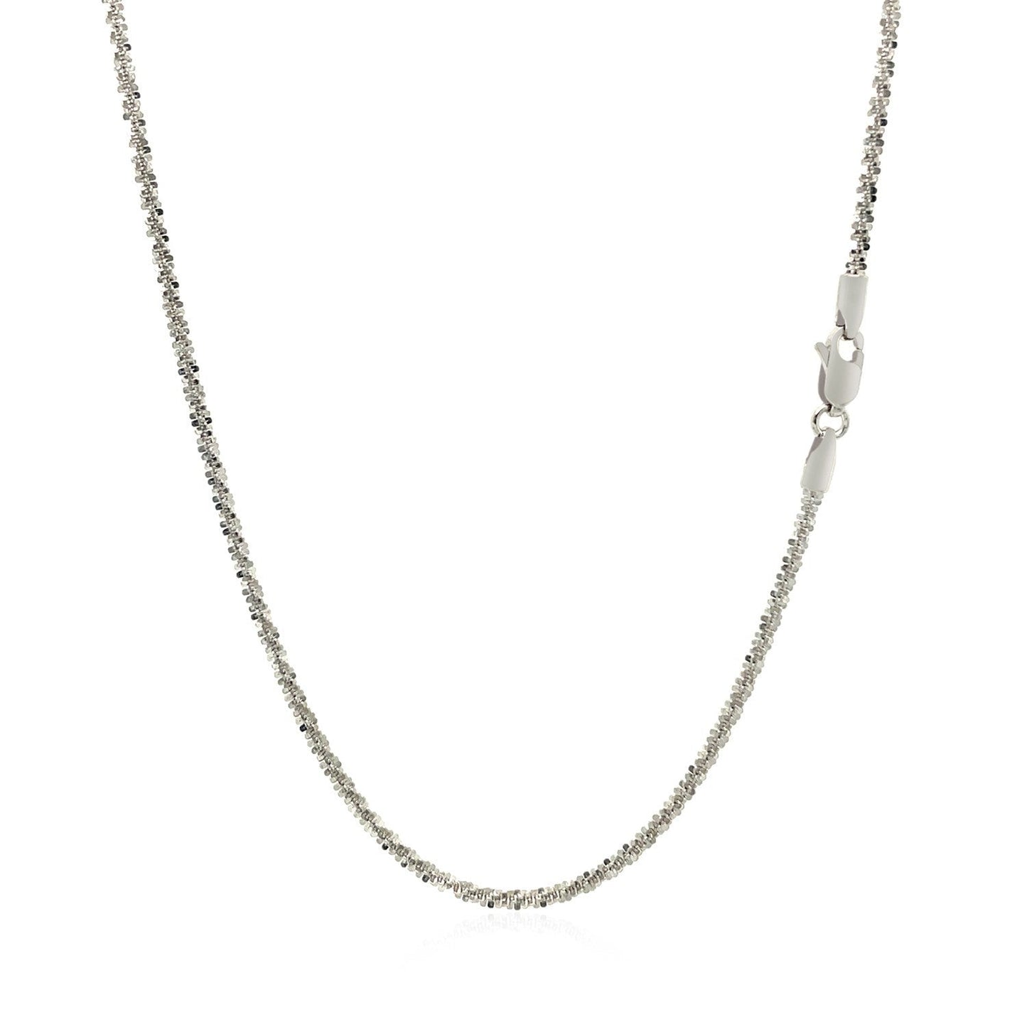 Cadena Brillante de Oro Blanco de 14k 1.5mm