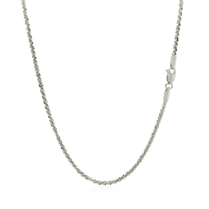 Cadena Brillante de Oro Blanco de 14k 1.5mm