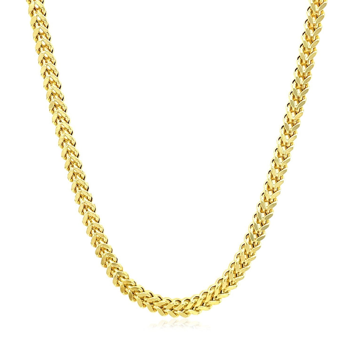 Cadena Franco cuadrada de oro amarillo de 14k y 3.2mm