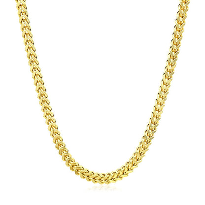 Cadena Franco cuadrada de oro amarillo de 14k y 3.2mm