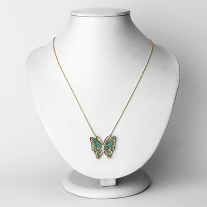 Collar de plata de ley .925 con esmeralda genuina de 2,60 quilates y circonitas blancas