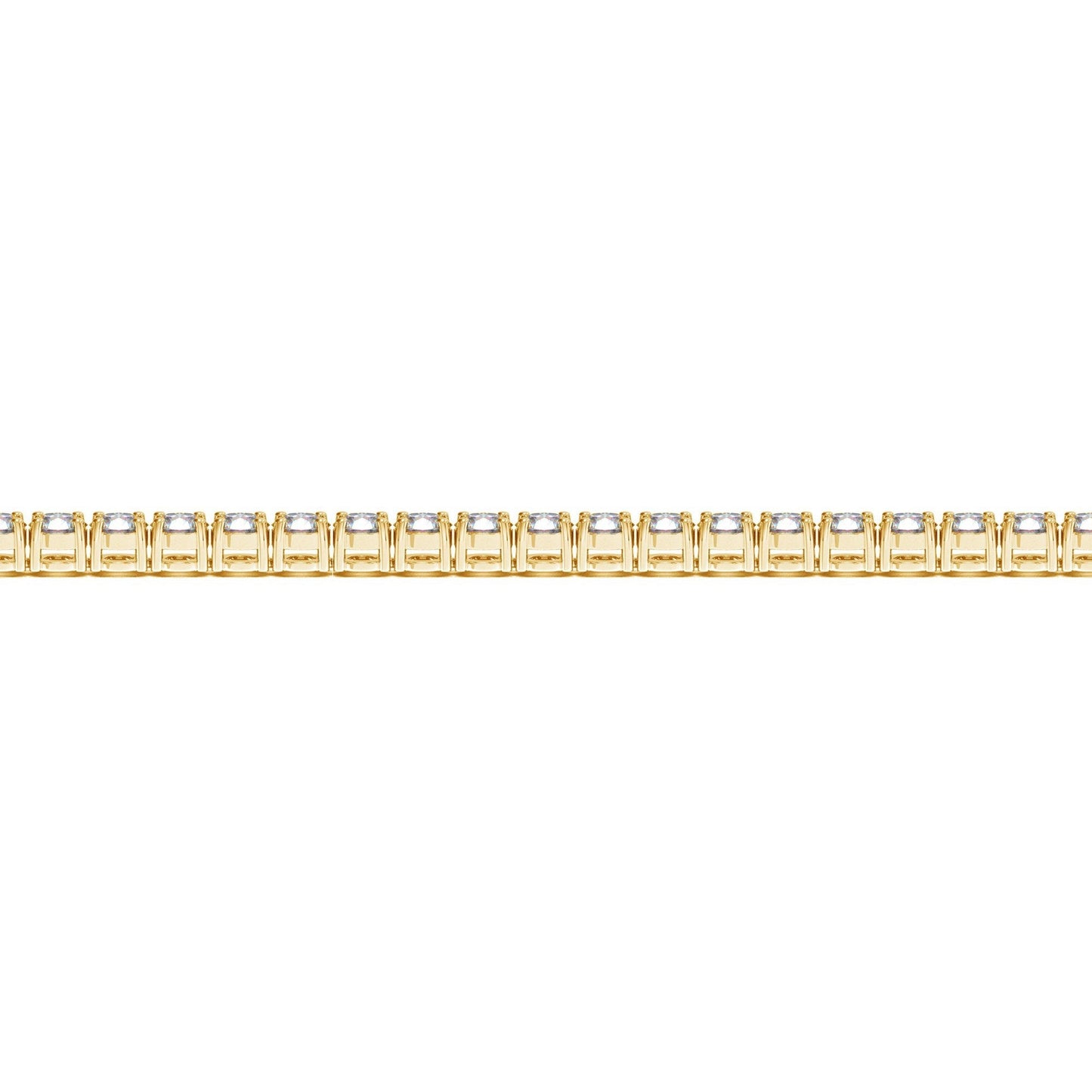 Pulsera de tenis de oro amarillo de 14 quilates con diamantes redondos cultivados en laboratorio (5 quilates en total F/G VS2/SI1)