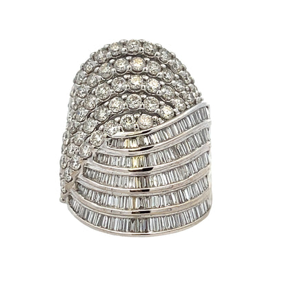 Anillo de diamante de 4,00 ct de oro blanco de 10 kt