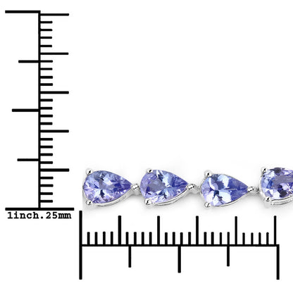 Pulsera de plata de ley .925 con tanzanita auténtica de 9.25 quilates