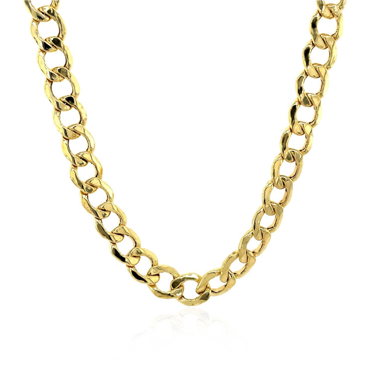 Cadena de oro amarillo de 14k con eslabones grumet de 6.2mm