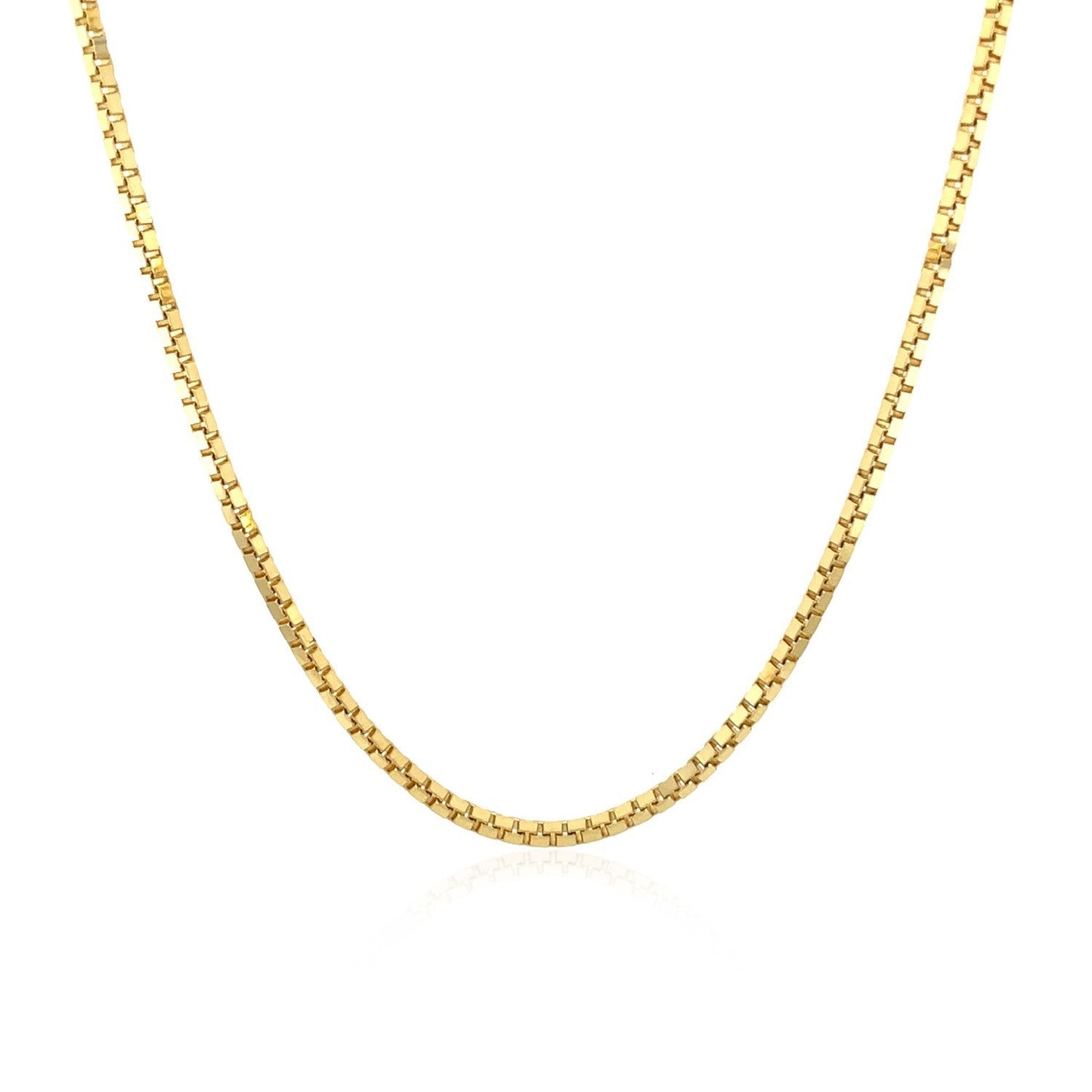 Cadena clásica de oro amarillo de 14k de 1,4 mm