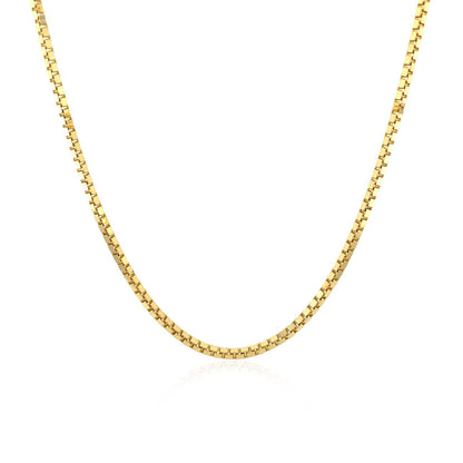 Cadena clásica de oro amarillo de 14k de 1,4 mm