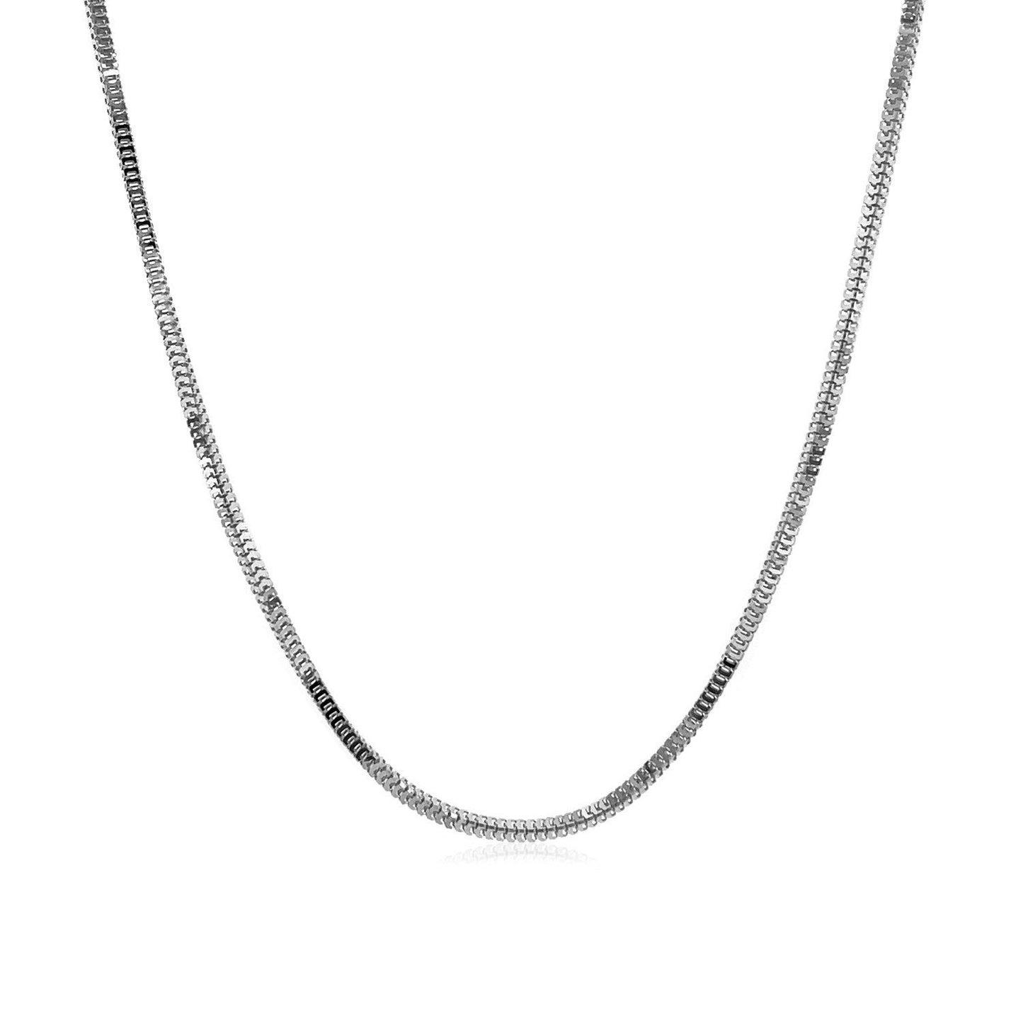 Cadena Milano de Oro Blanco de 14k y 1.1mm