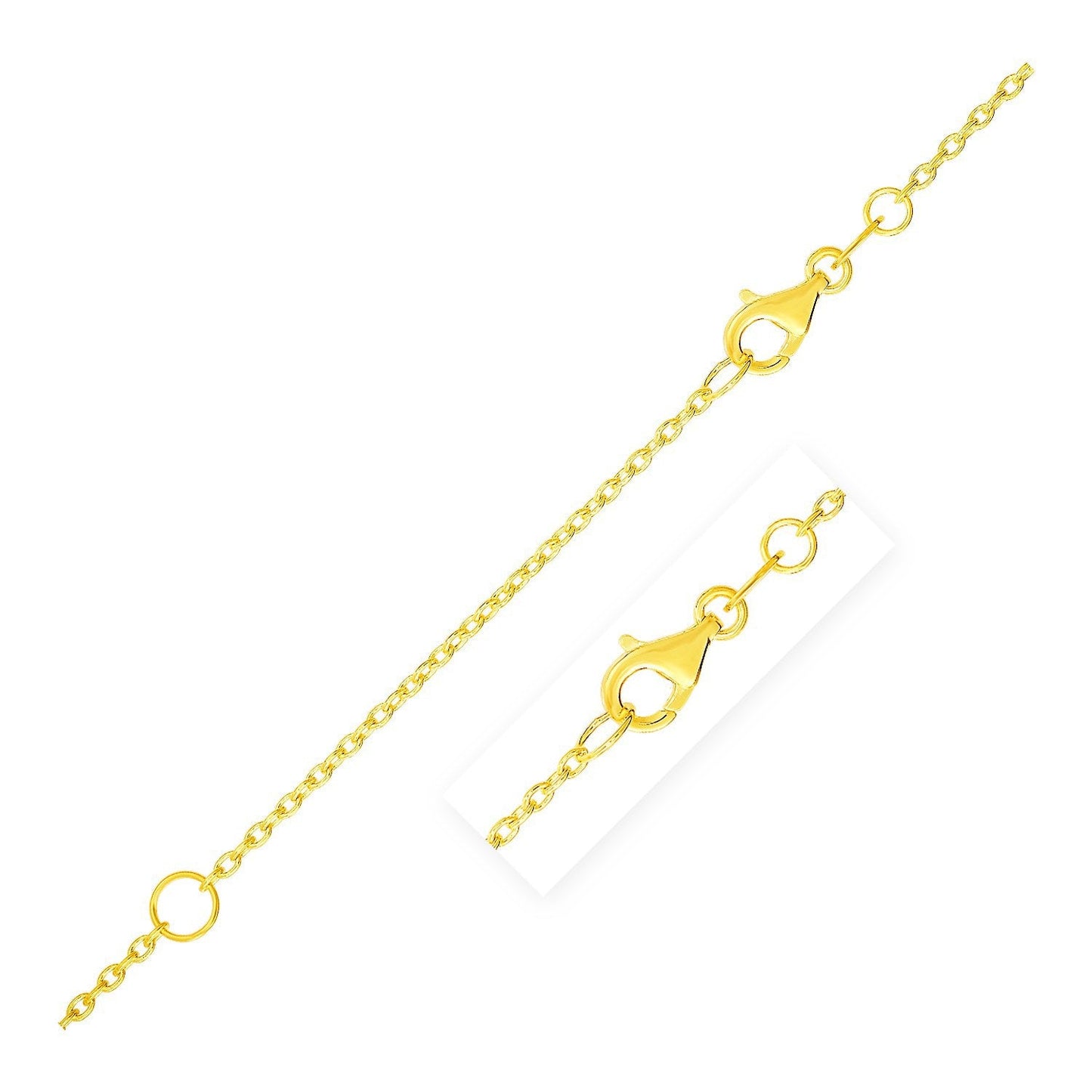Cadena extensor en oro amarillo de 14k (1.5mm)