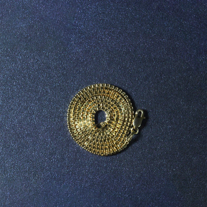 Cadena clásica de oro amarillo de 14k de 1,4 mm