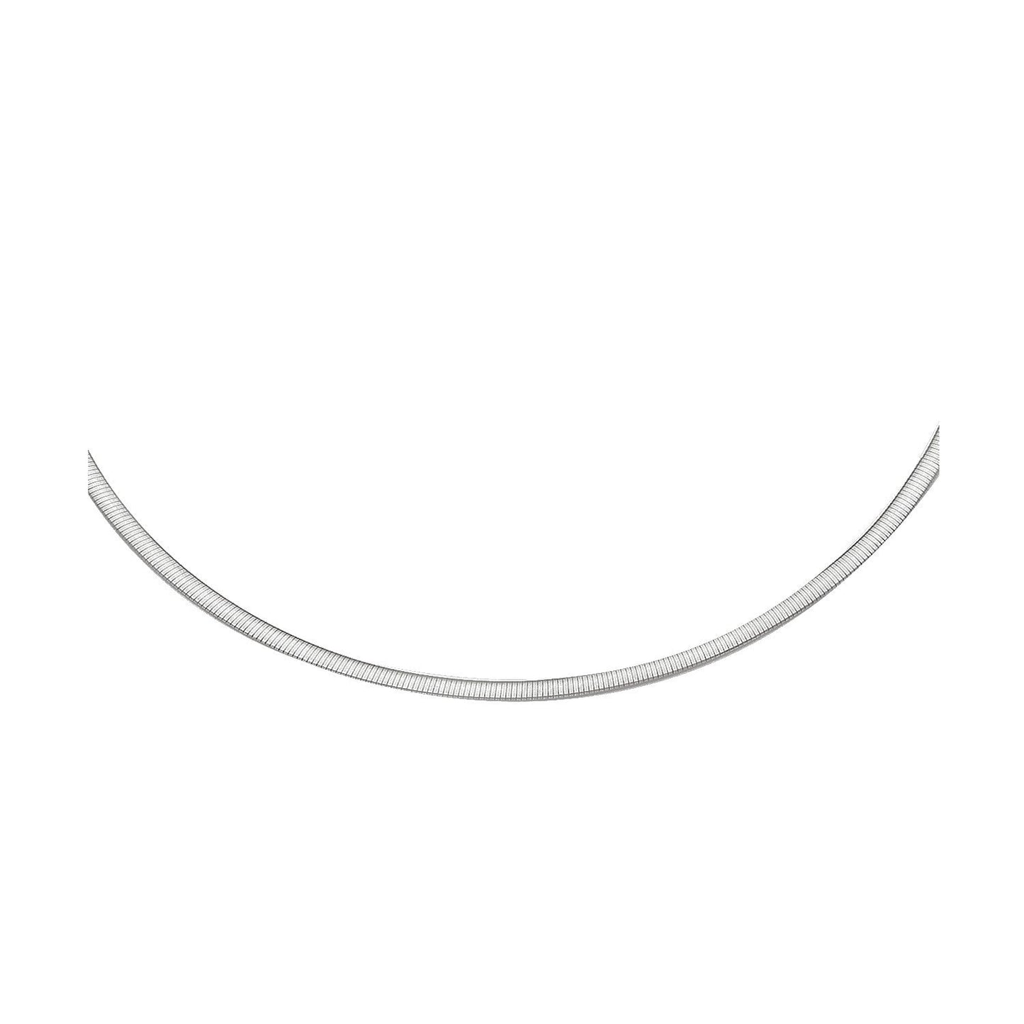 Collar Omega Reversible de Oro Bicolor de 14k y 2.5mm