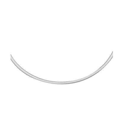 Collar Omega Reversible de Oro Bicolor de 14k y 2.5mm