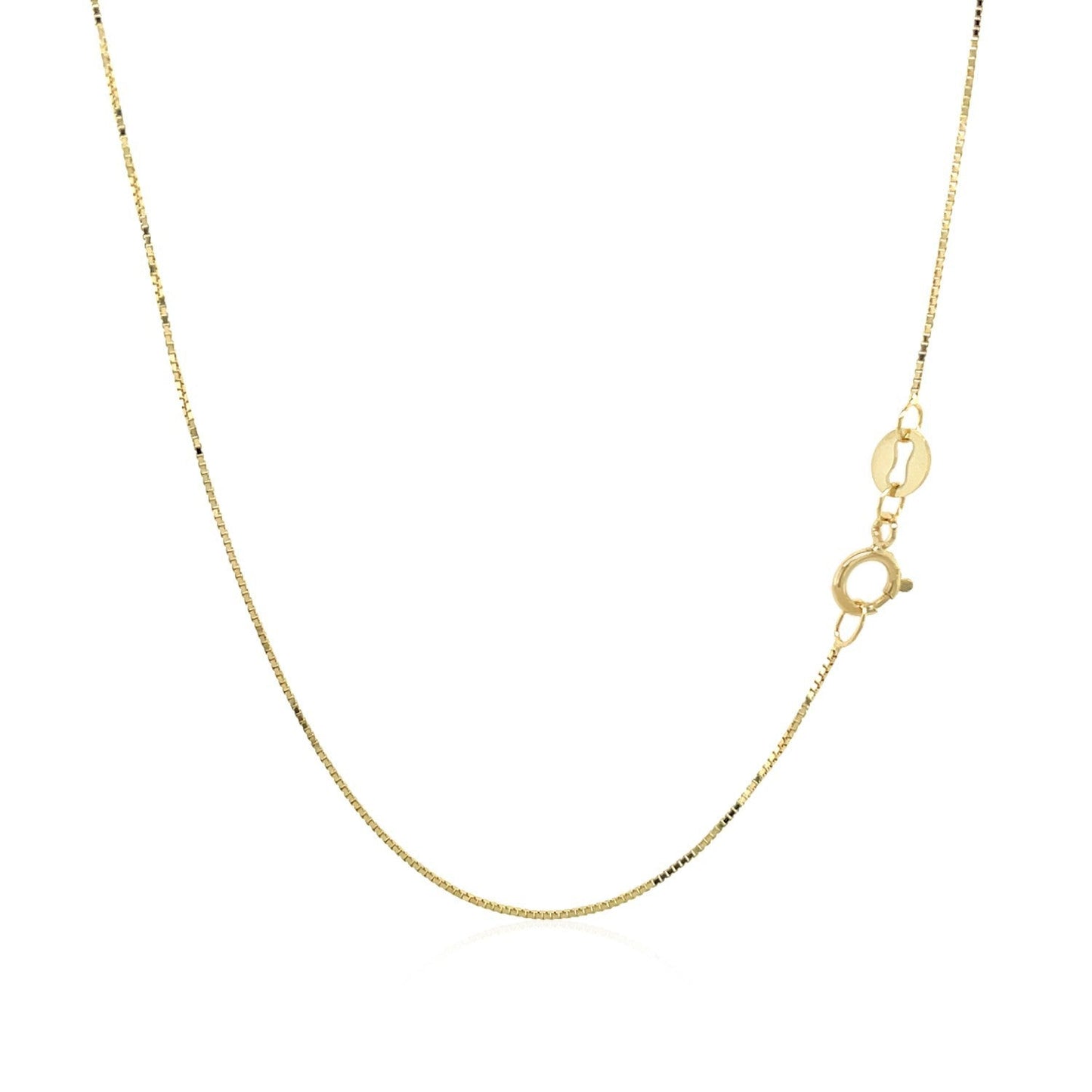 Cadena clásica de oro amarillo de 14k y 0.6mm