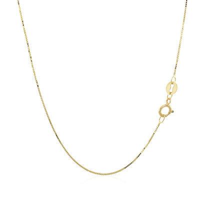 Cadena clásica de oro amarillo de 14k y 0.6mm