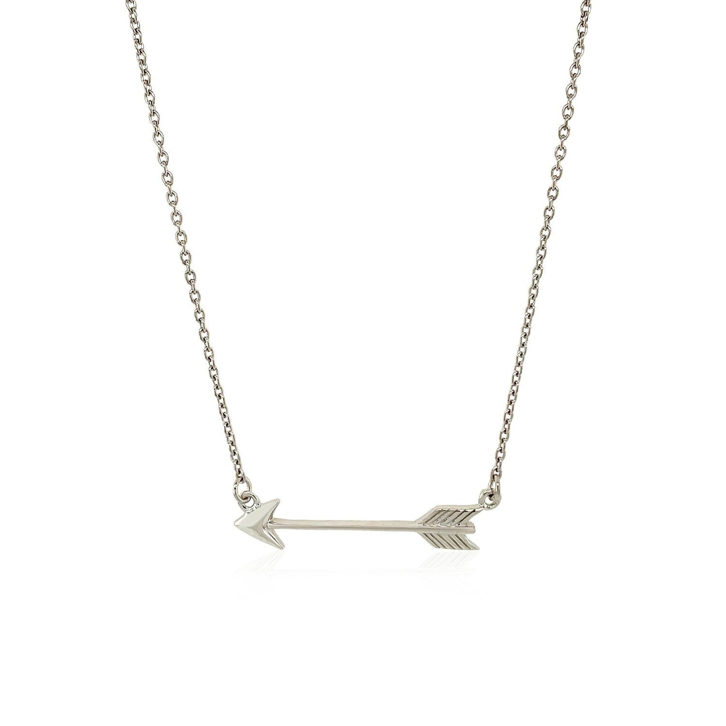Collar con flecha de plata de ley