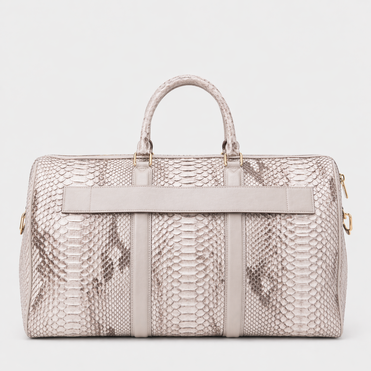 The Velar Nutural  Hand-Painted Python Leather Weekender Bag
