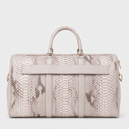 The Velar Nutural  Hand-Painted Python Leather Weekender Bag
