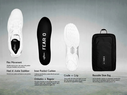 Men's High Arch Firm Support All-In-One Black Walking Shoes, Comfort & Performance Style - My Men's Shop