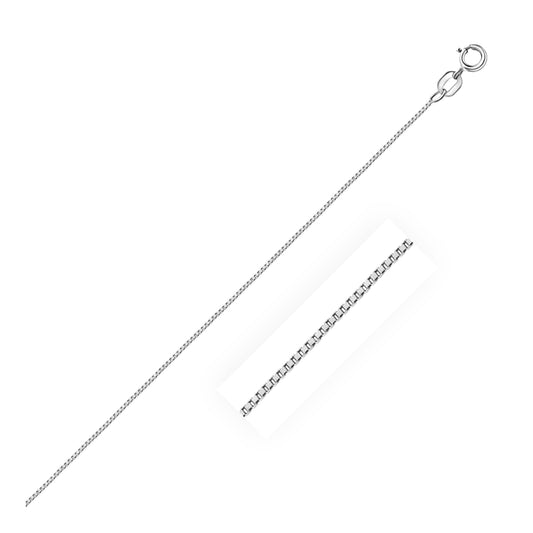 Cadena clásica de oro blanco de 10k de 0.6 mm