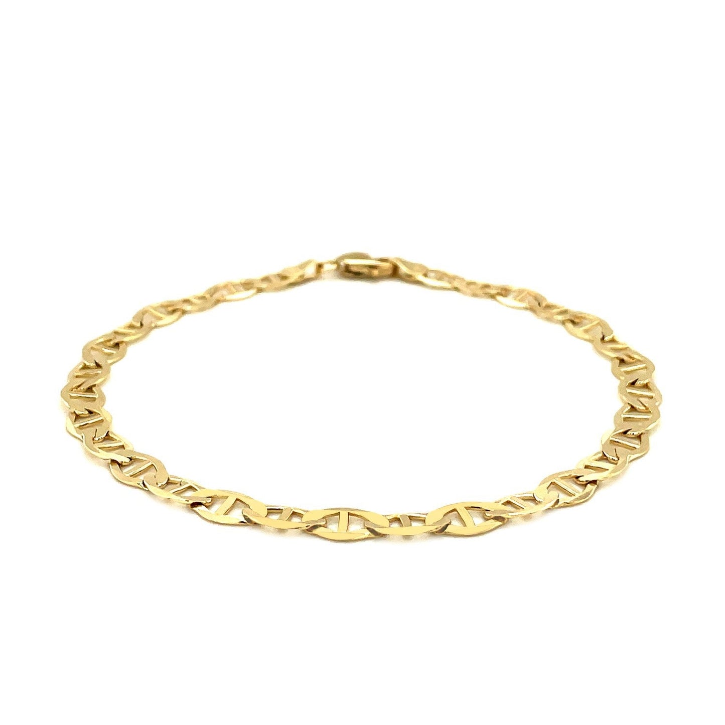 Pulsera de eslabones marineros de oro amarillo de 10k y 5.5mm