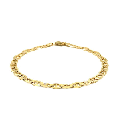 Pulsera de eslabones marineros de oro amarillo de 10k y 5.5mm