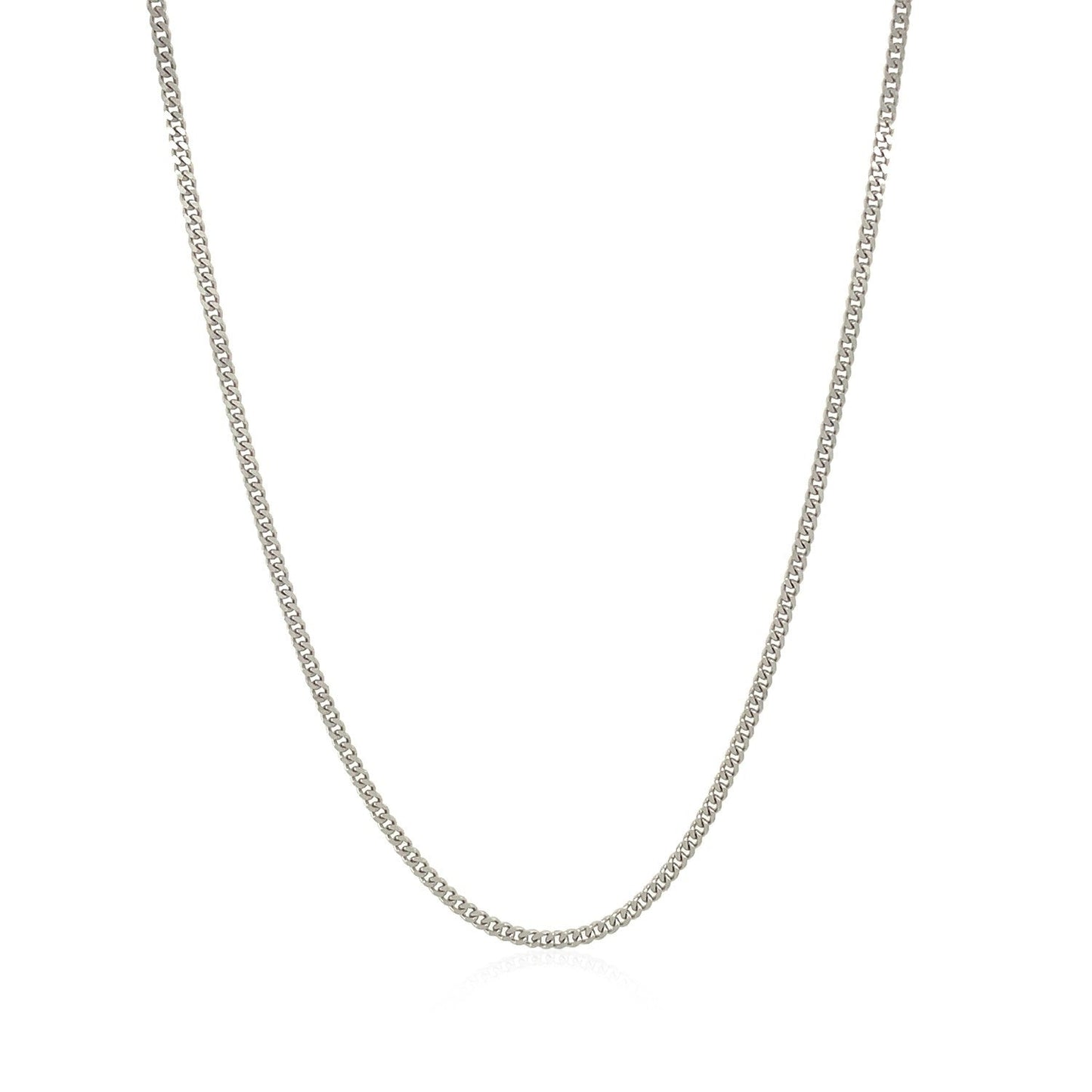 Cadena Gourmette de Oro Blanco de 10k y 1,5mm