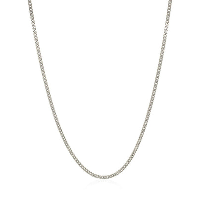 Cadena Gourmette de Oro Blanco de 10k y 1,5mm