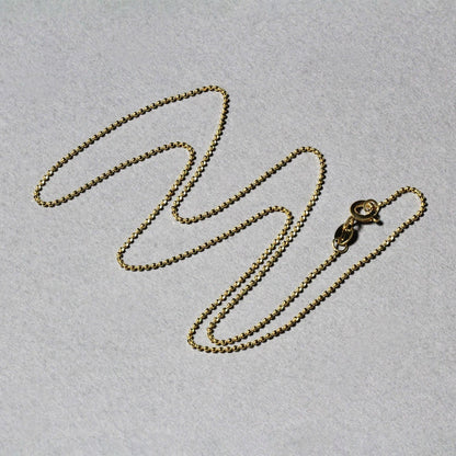 Cadena de oro amarillo de 14k de 1.0mm con cuentas facetadas