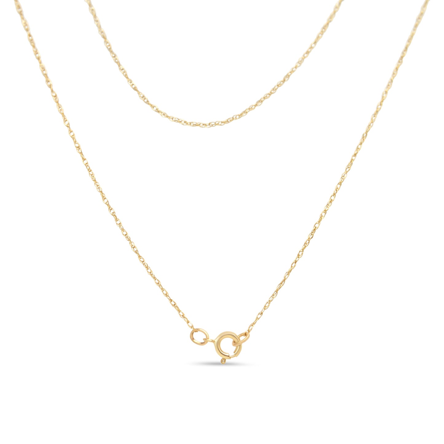 Collar con colgante en forma de corazón, chapado en oro amarillo de 14 quilates sobre plata de ley .925 con diamantes redondos y talla baguette de 1/4 Cttw (color H-I, claridad SI2-I1), 45 cm