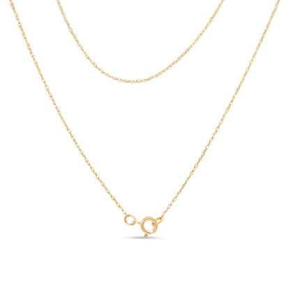Collar con colgante en forma de corazón, chapado en oro amarillo de 14 quilates sobre plata de ley .925 con diamantes redondos y talla baguette de 1/4 Cttw (color H-I, claridad SI2-I1), 45 cm