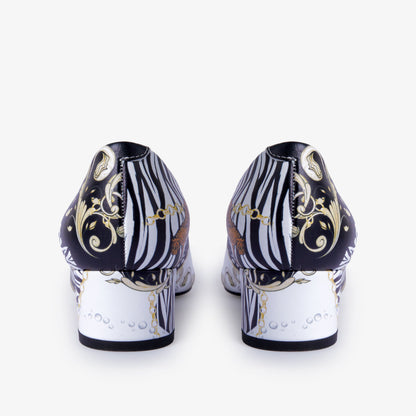 The Perugia White Leather Lower Heel Pump Women Shoe
