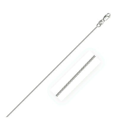 Cadena Gourmette de Oro Blanco de 14k 1.0mm