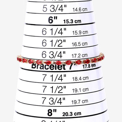 Pulsera de zafiro naranja genuino de 7.00 quilates de oro amarillo de 14 quilates