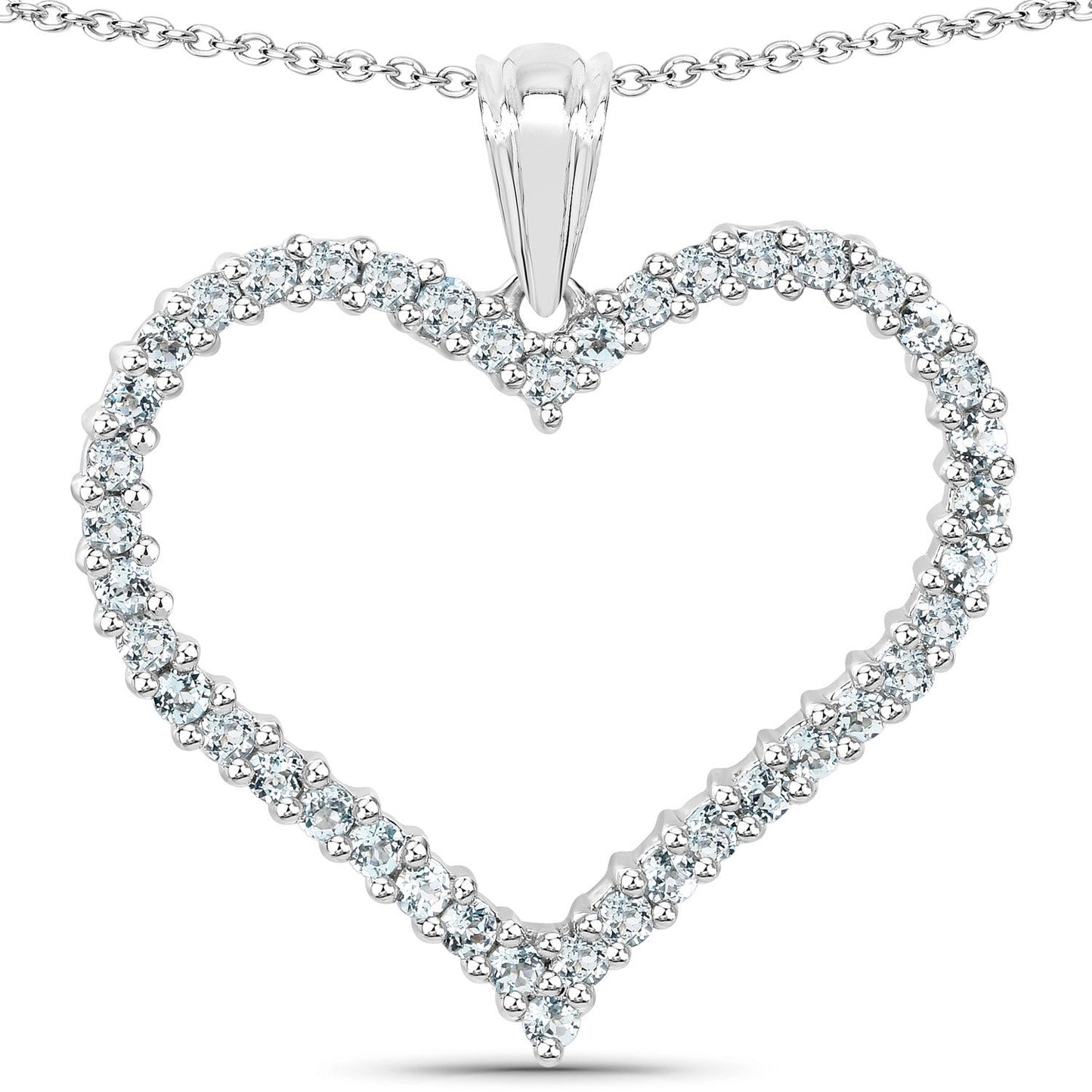 Colgante de plata de ley .925 con topacio azul genuino de 2.10 quilates