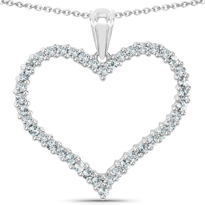 Colgante de plata de ley .925 con topacio azul genuino de 2.10 quilates
