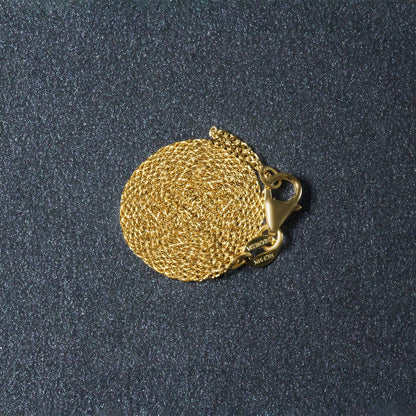Cadena de eslabones redondos tipo cable de oro amarillo de 18k (0.97 mm)