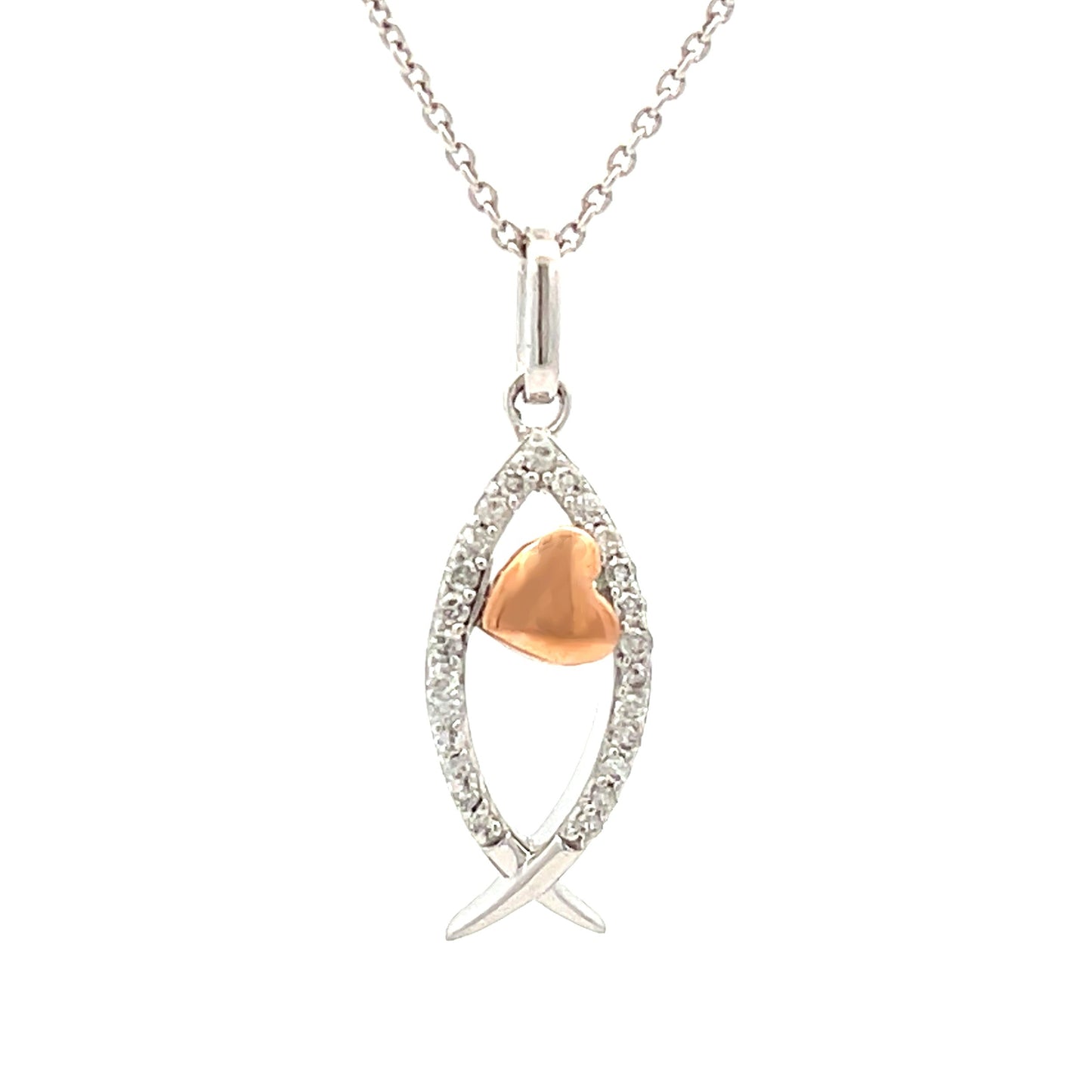 Colgante Cruz Religiosa de .17ct Plata de Ley Oro de 10KT