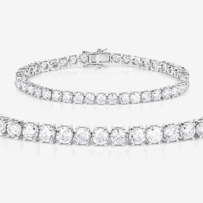 Pulsera de oro blanco de 14 quilates con diamante cultivado en laboratorio de 10,00 quilates