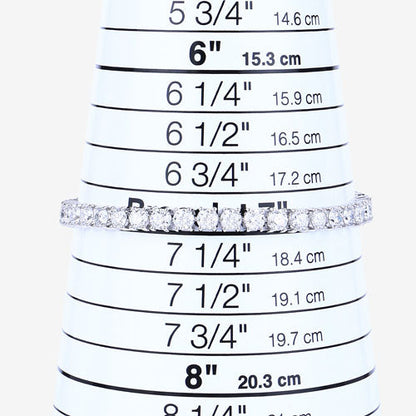 Pulsera de oro blanco de 14 quilates con diamante cultivado en laboratorio de 10,00 quilates
