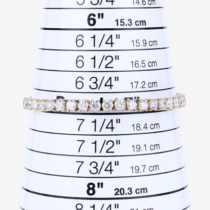Pulsera de Oro Amarillo de 14K con Diamantes Creados en Laboratorio de 10.00 Quilates