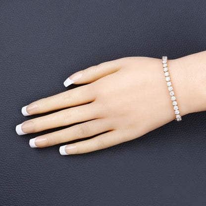 Pulsera de Oro Amarillo de 14K con Diamantes Creados en Laboratorio de 10.00 Quilates