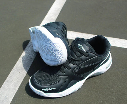 Men's High Arch Firm Support All-In-One Black Walking Shoes, Comfort & Performance Style - My Men's Shop