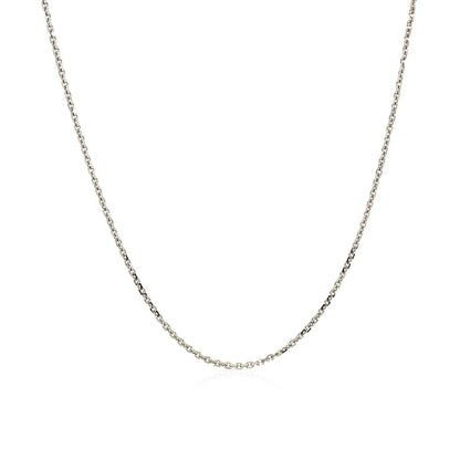 Cadena ajustable de oro blanco de 10 quilates y 0,9 mm