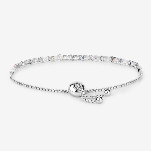 Pulsera de plata de ley .925 con zafiros múltiples auténticos de 0.88 quilates