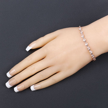 Pulsera de Plata de Ley .925 con Morganita Genuina de 1.35 Quilates