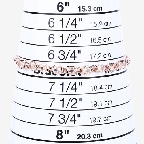 Pulsera de Plata de Ley .925 con Morganita Genuina de 1.35 Quilates