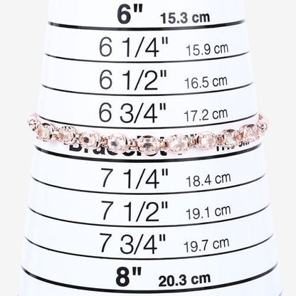 Pulsera de Plata de Ley .925 con Morganita Genuina de 1.35 Quilates