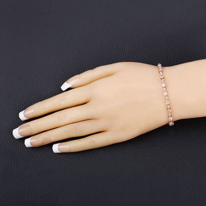 Pulsera de 1,38 quilates de morganita auténtica y diamantes blancos en plata de ley .925