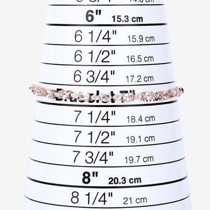 Pulsera de 1,38 quilates de morganita auténtica y diamantes blancos en plata de ley .925