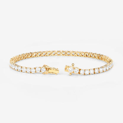 Pulsera de oro amarillo de 14 quilates con diamantes cultivados en laboratorio de 7,00 quilates
